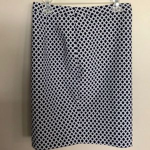 Navy blue pencil skirt